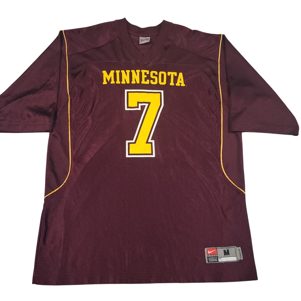Vintage Nike Minnesota Golden Gophers Football Jersey Mens M Red #7 NCAA